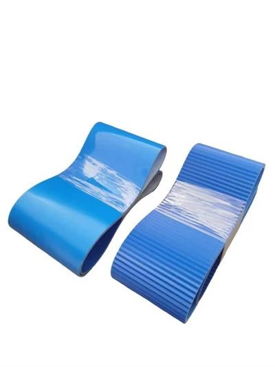 Bande transporteuse en PU bleu PVC